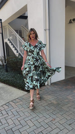 Molly Bracken Palm Breeze Printed Midi Dress