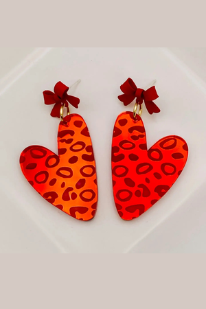The Sweetheart Shine Red Mirror Earrings