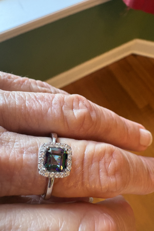 The Mystic Cushion CZ Sterling Silver Ring
