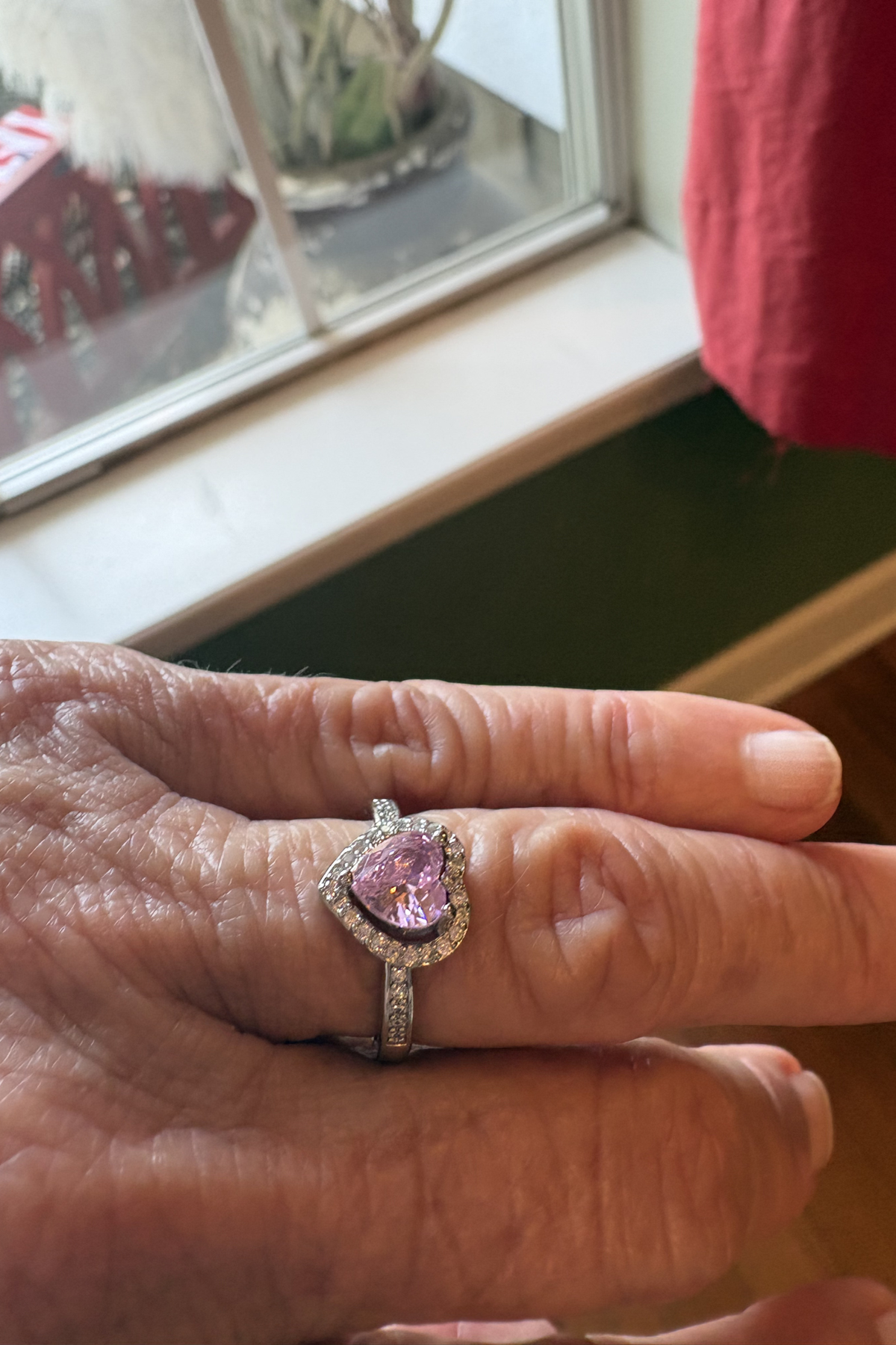 The Blush Heart Moissanite Ring