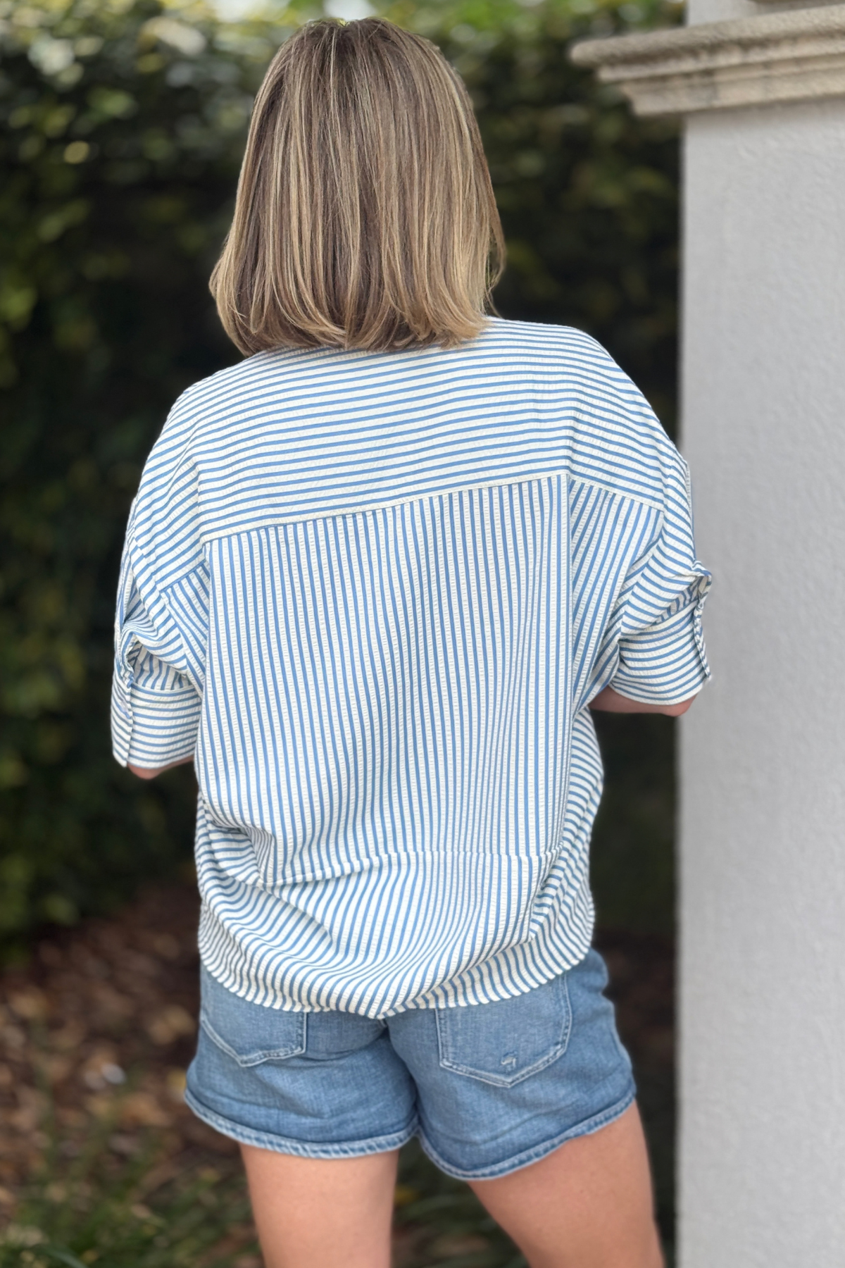 casual summer striped blouse women