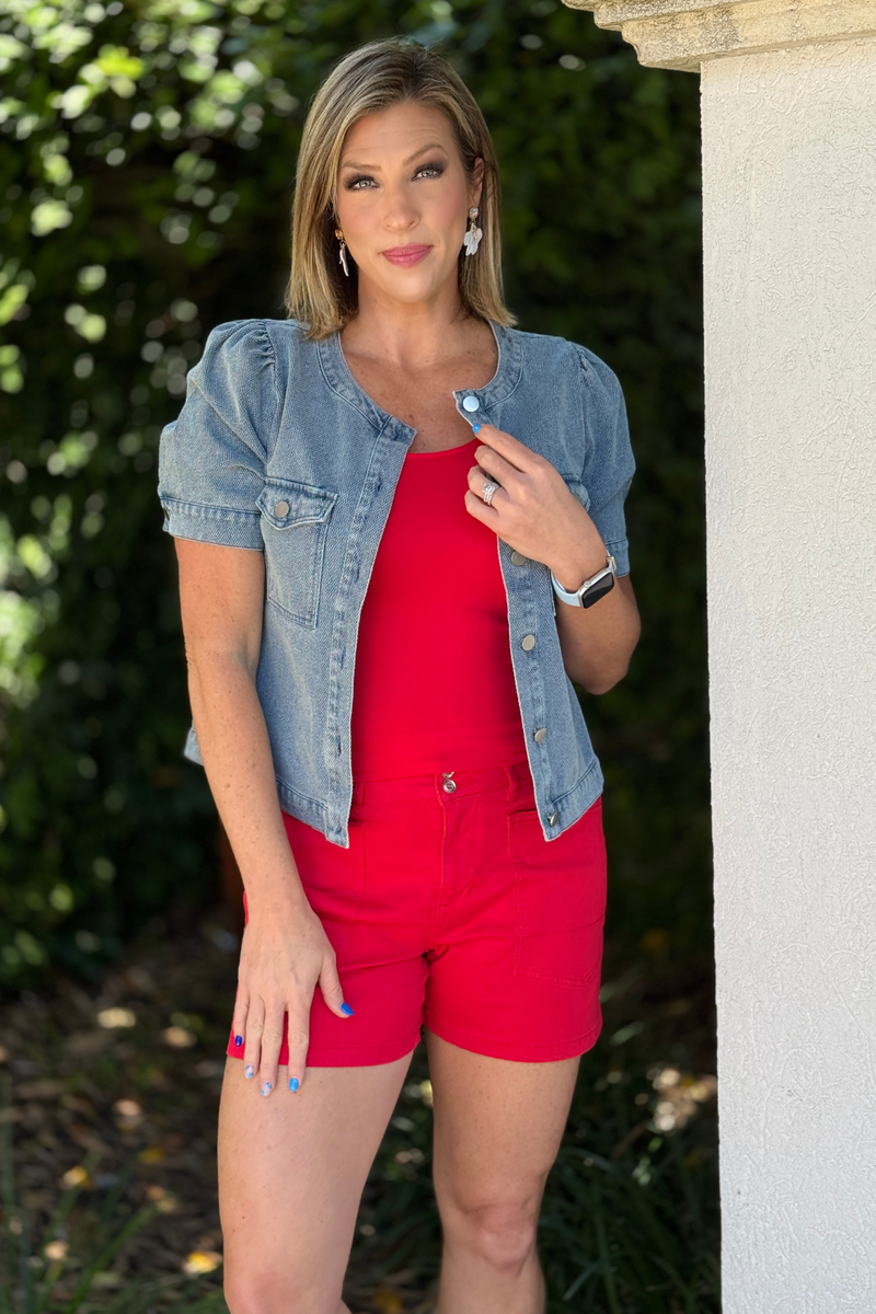 women’s embroidered denim jacket boutique