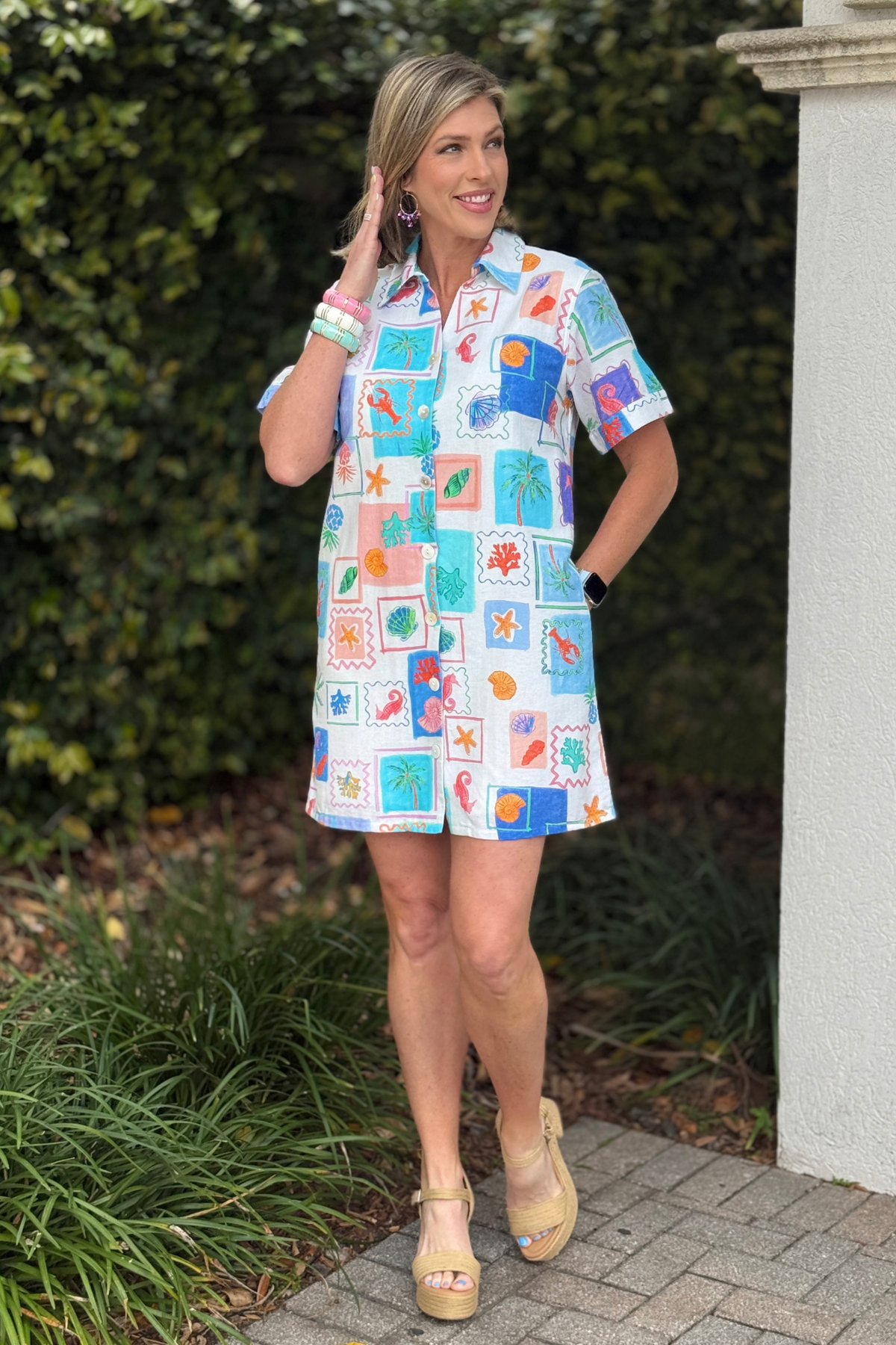 coastal themed spring boutique dress