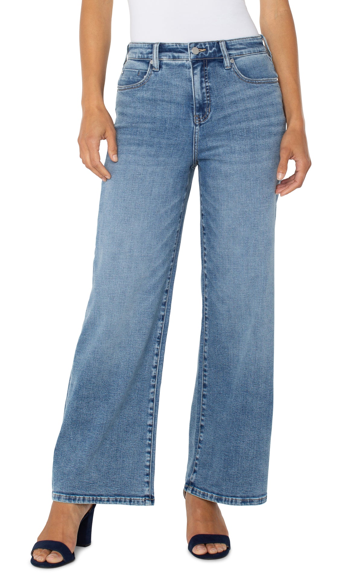 Liverpool Carbon Canyon Stride Hi-Rise Wide Leg Jeans