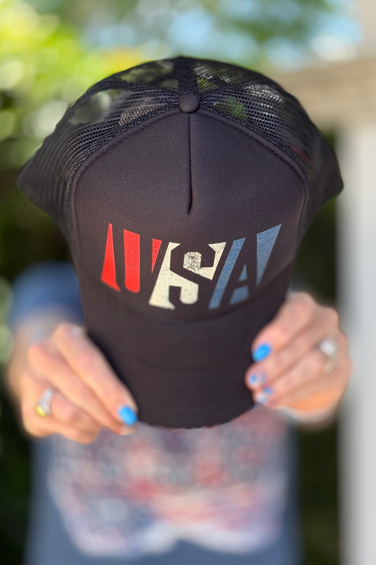 women's USA baseball cap casual summer style