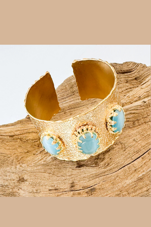 Trinity Spark Cuff in Aqua