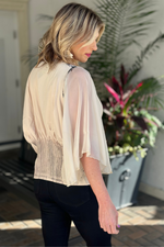 Gals Night Out Gathered Waist Blouse